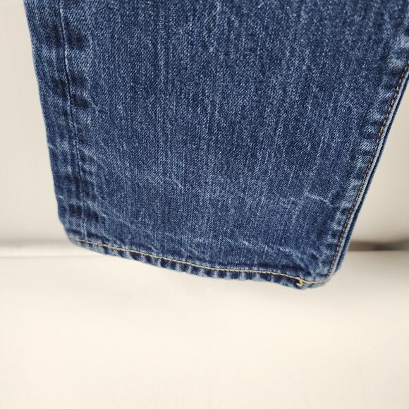 Abercrombie & Fitch Jeans Mens 28x30 Slim Straight Button Fly Dark Wash Denim - Picture 7 of 12